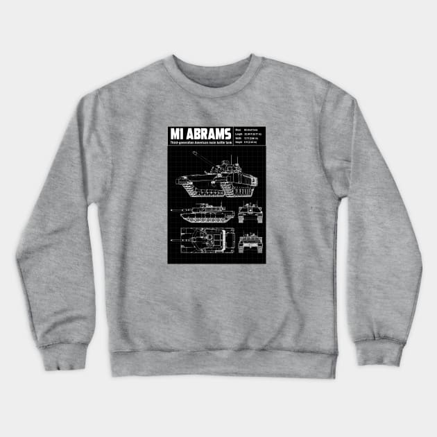 M1 ABRAMS Crewneck Sweatshirt by theanomalius_merch